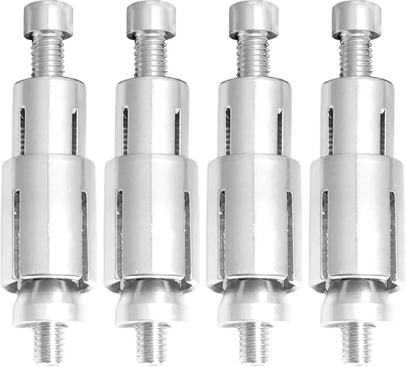 Gallipower 4 Pack Motorcycle Bar Ends Mounting Screw Set,Handlebar Expansion Screws Universal 13mm-24mm,for 7/8'' Handle Bar Grip End Caps Handle Bars Plug Side Mirror Electric Dirt Bike Scooter Silver - Image 1